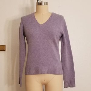 Purple Wool V Neck Gap Sweater Size M